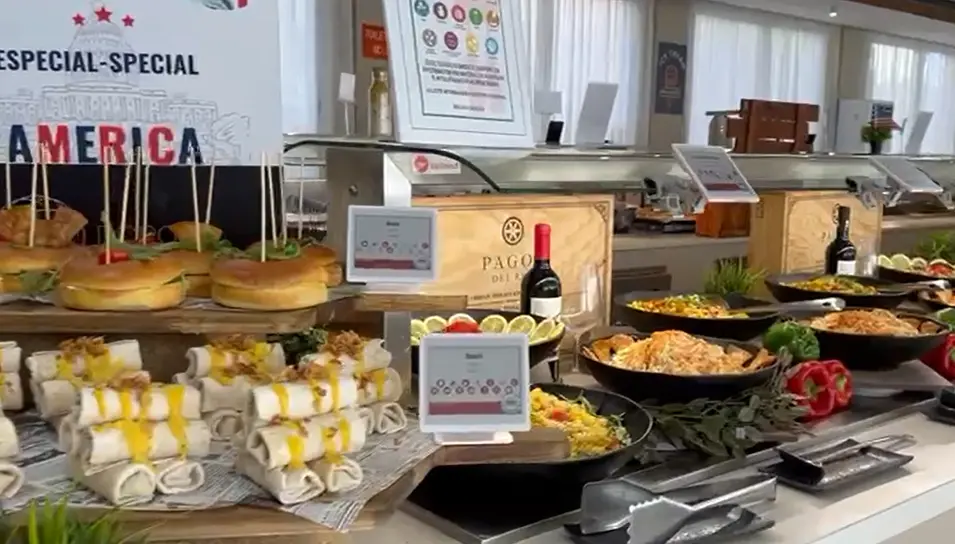 Effirox electronic buffet displays